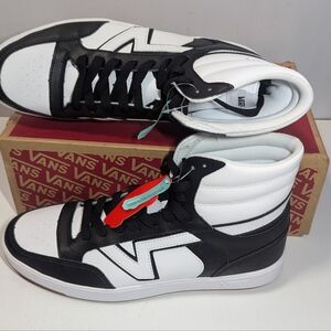 Vans Men's Lowland Hi Cc Sneakers Black/White Size 13.0